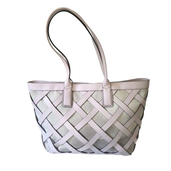 MICHAEL KORS Sienna Large Tote BAG POWDER BLUSH Leather Canvas - Picture 2 of 11